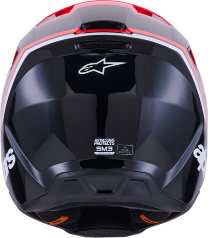 Sm3 Radium Helmet Blk/Red Fluo/White Glossy 2x