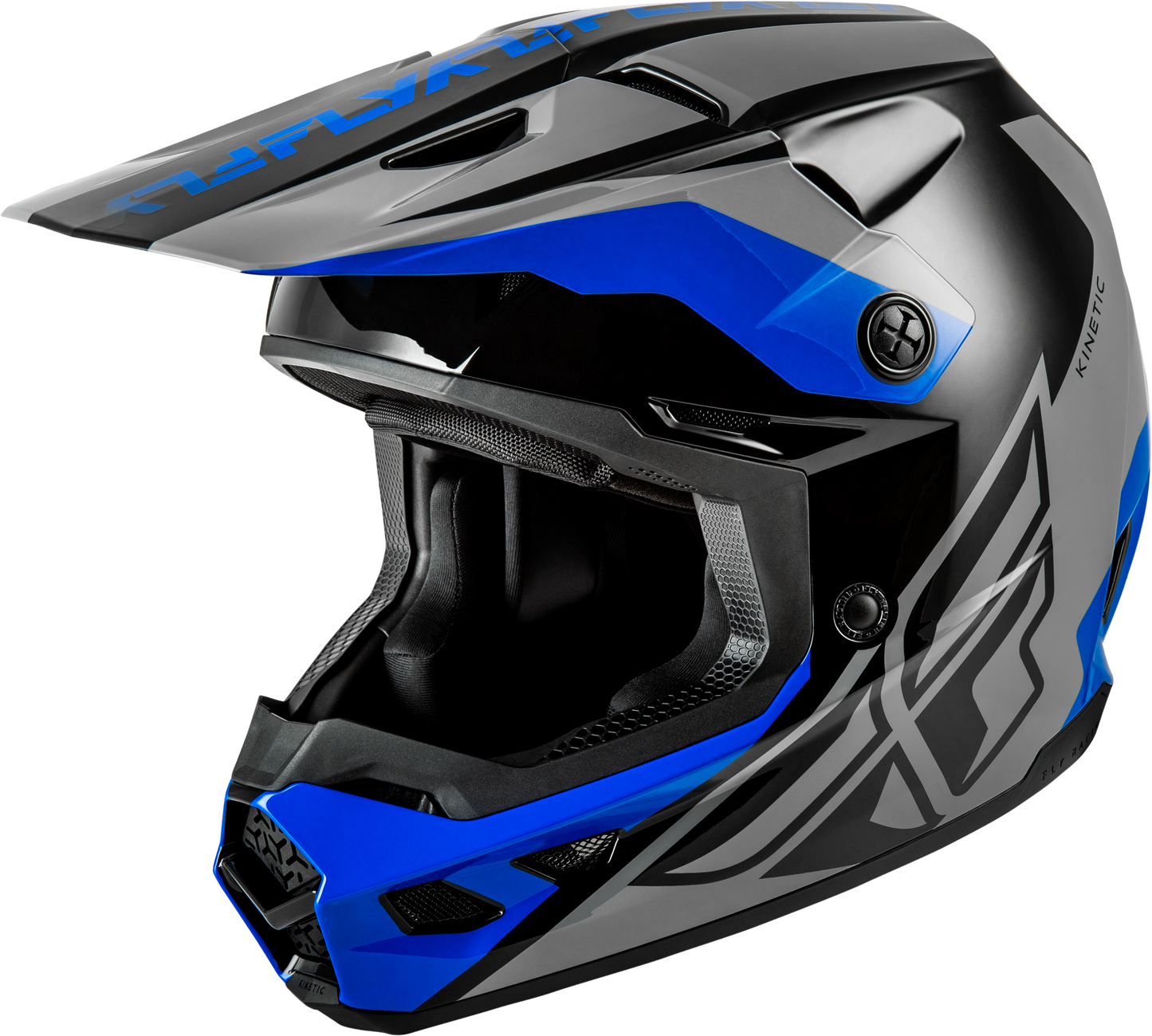 Kinetic Crest Helmet Grey/Black/Blue 2x