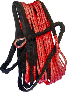 Synthetic Winch Rope 1/4" Diameter X 50 Ft. Red