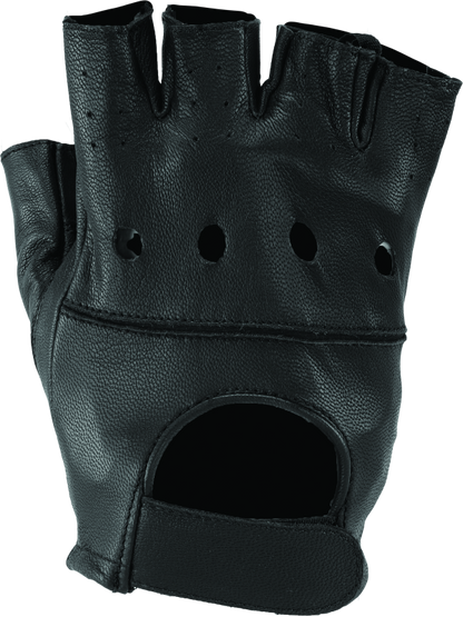 Kuryakyn Leather By River Road Diamond Shorty Gloves Black Womens - XL