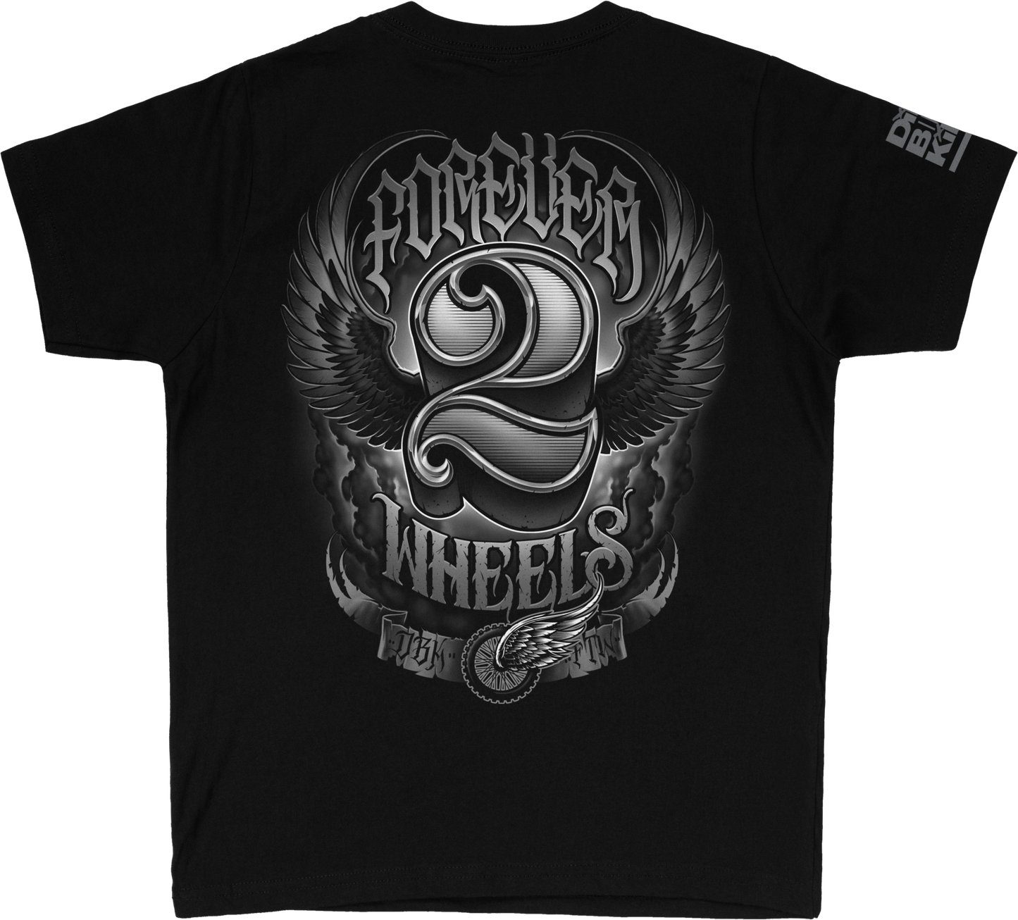 Two Wheels Youth Tee Black Yl