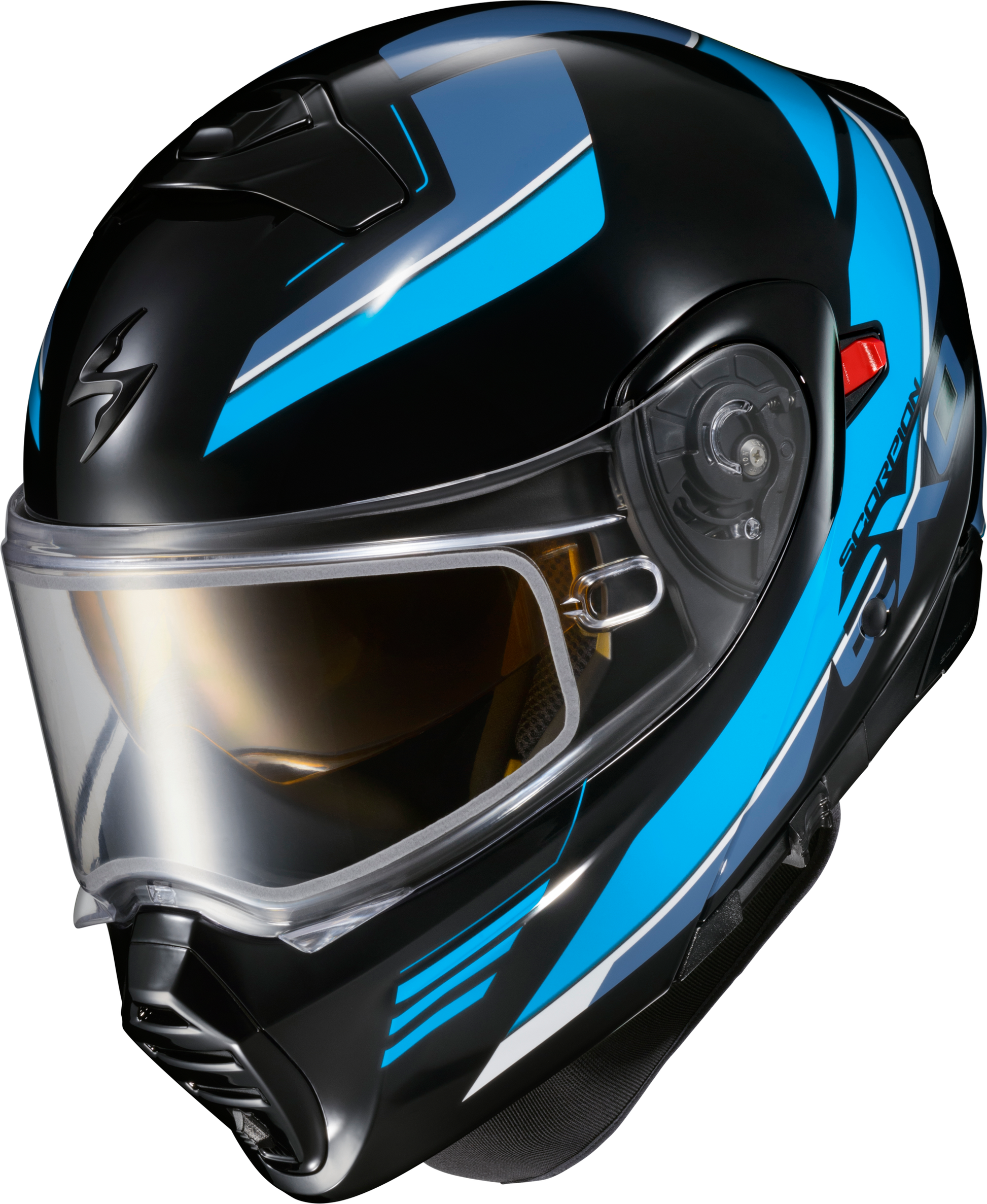 Exo Gt930 Cold Weather Helmet Modulus Blk/Blu Lg (Electric)