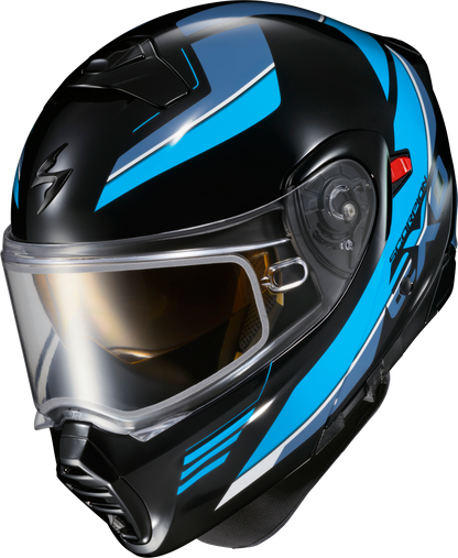 Exo Gt930 Cold Weather Helmet Modulus Blk/Blu Lg (Electric)