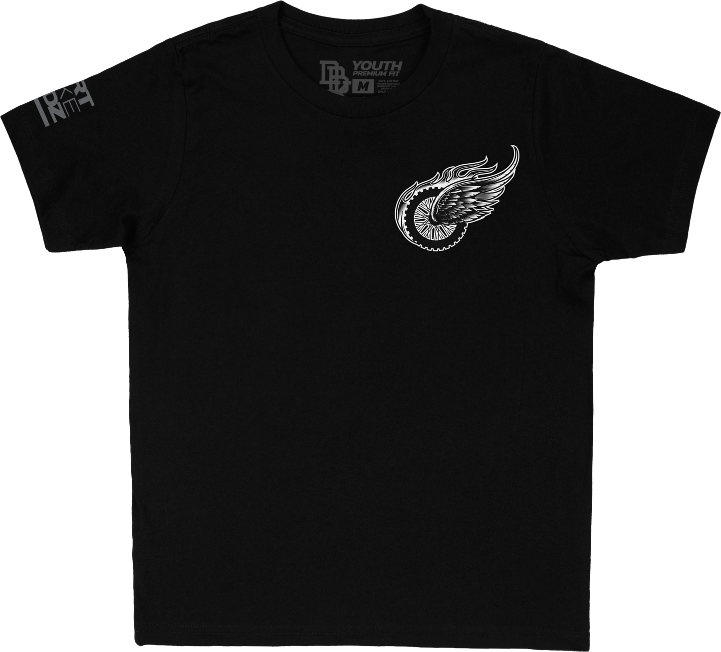 Two Wheels Youth Tee Black Ym