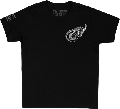 Two Wheels Youth Tee Black Ym