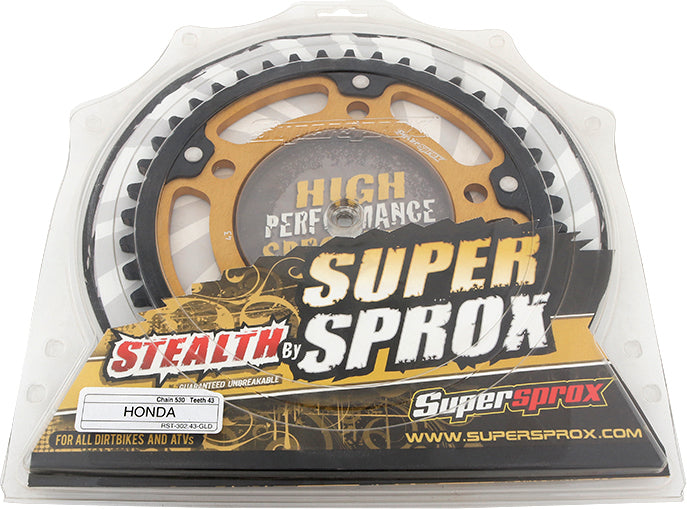 Rear Stealth Sprocket Alu/Stl 43t 530 Gld Hon