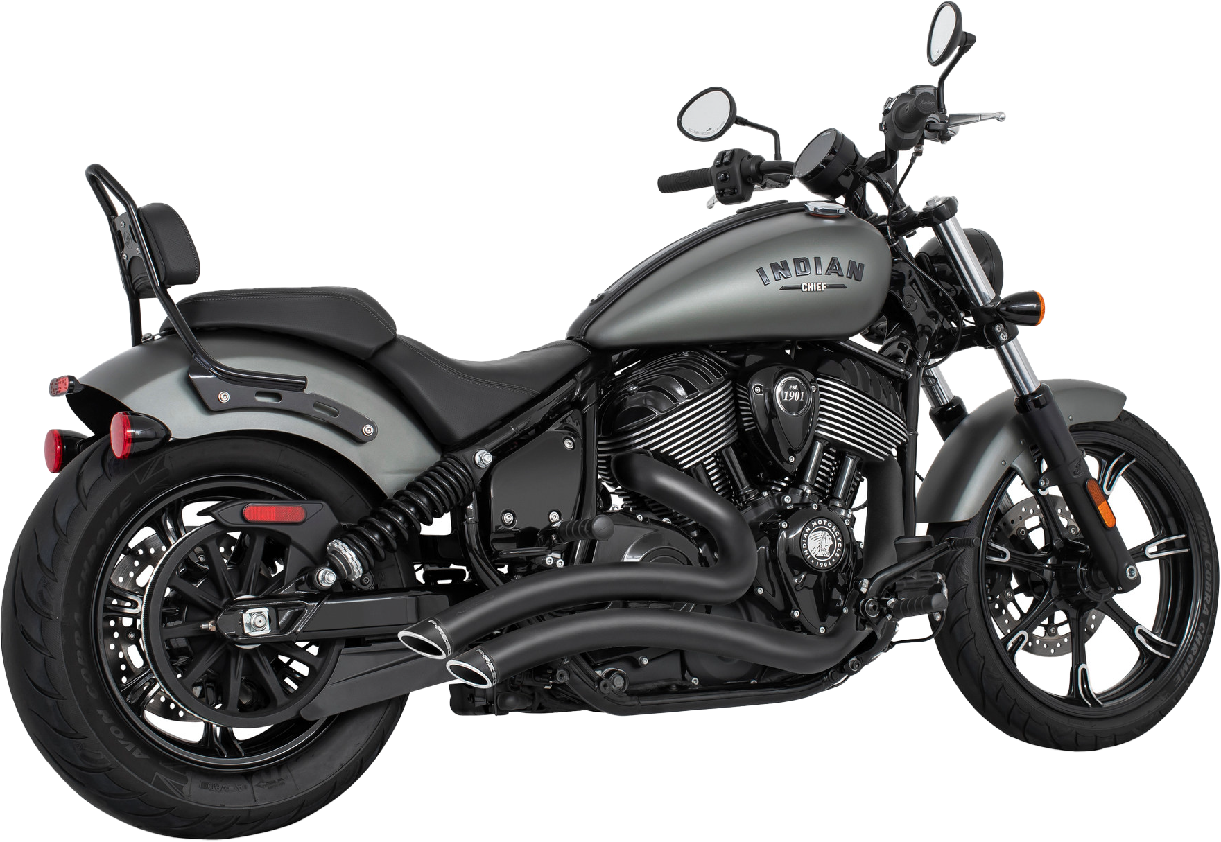 Sharp Curve Radius 2.5" Indian Chief Bk/Bk