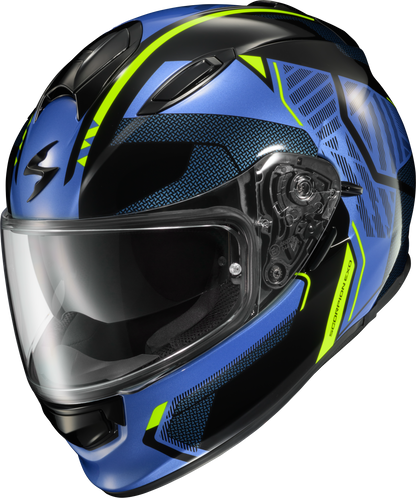 Ryzer Full Face Helmet Switch Blue/Hi Viz Xl
