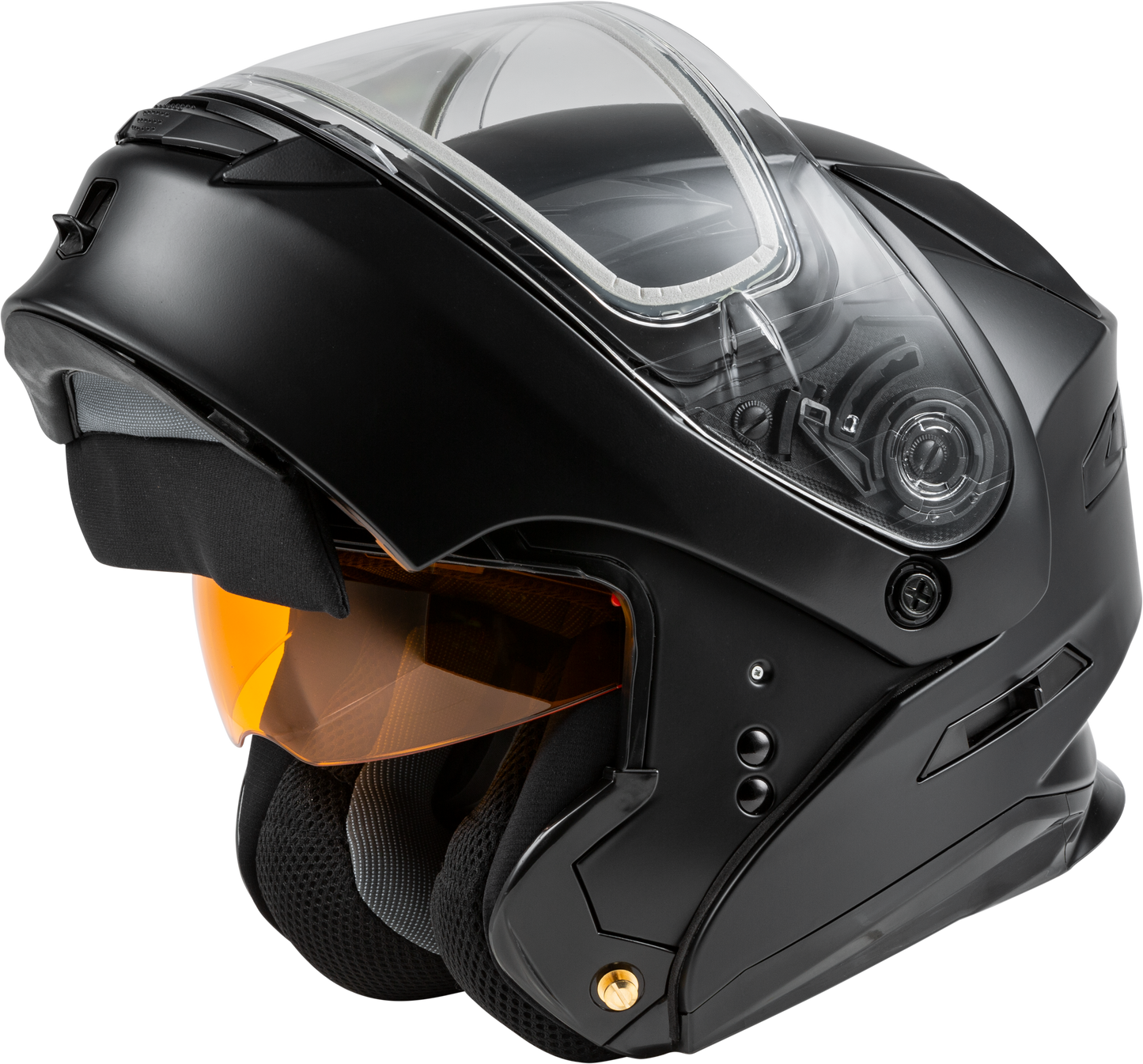 Md 01s Modular Snow Helmet Matte Black 2x