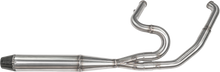 2in1 Twin Cam Flt Mid Length Pipe Brushed Ss