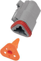 3 Wire Grey Deutsch Plug & Wdglck Hd# 72133 94gy