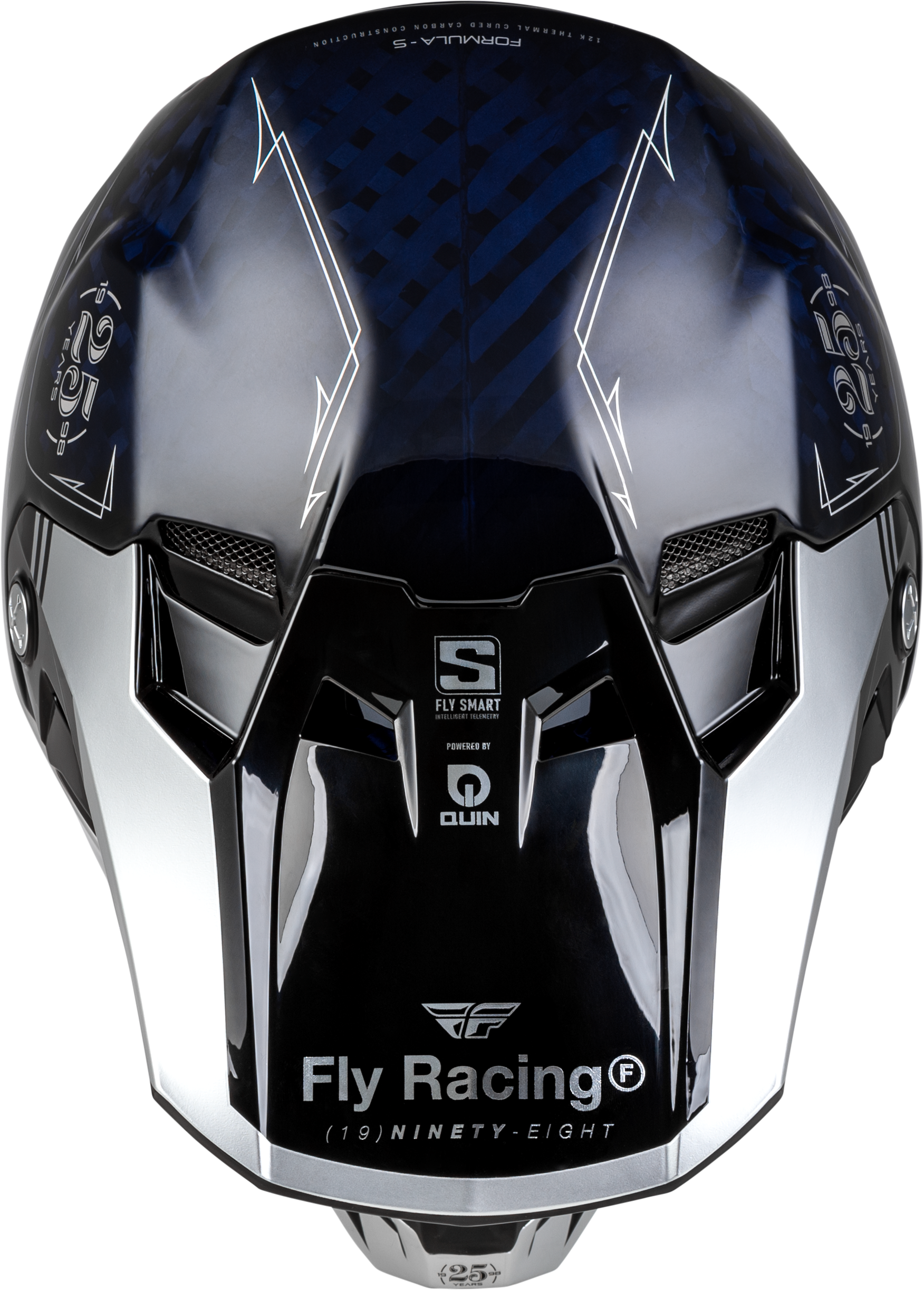 Formula S Carbon Legacy Helmet Blue Carbon/Silver Sm