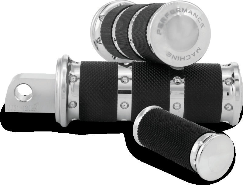Performance Machine Footpegs XLS - Chrome