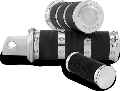 Performance Machine Footpegs XLS - Chrome