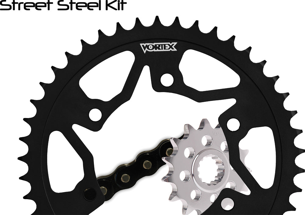 Sprocket/Chain Kit Stl/Stl 15/48t Sil Sx3 520 116l Blk