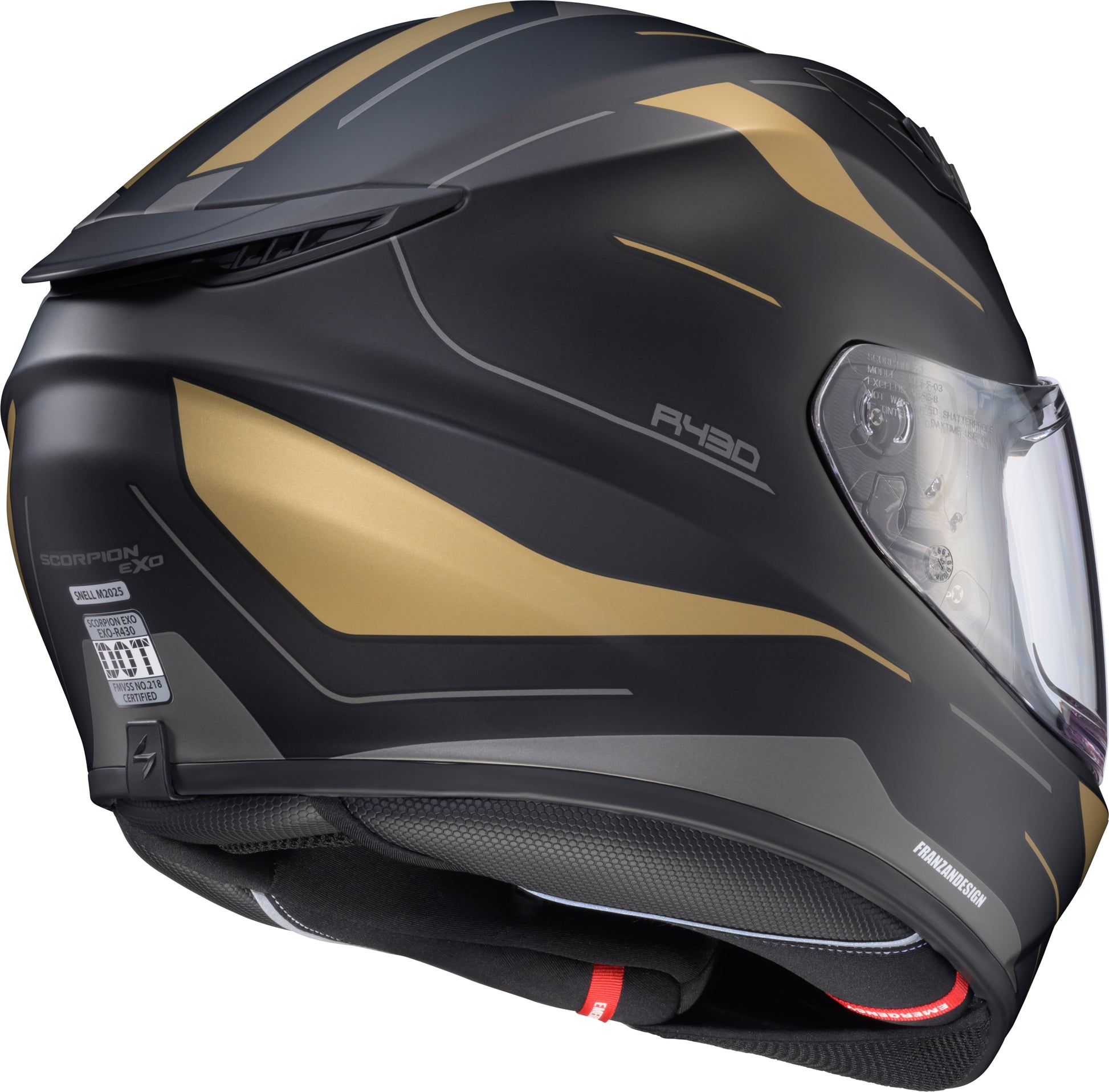 Exo R430 Full Face Helmet Cutlass Black/Gold Xl