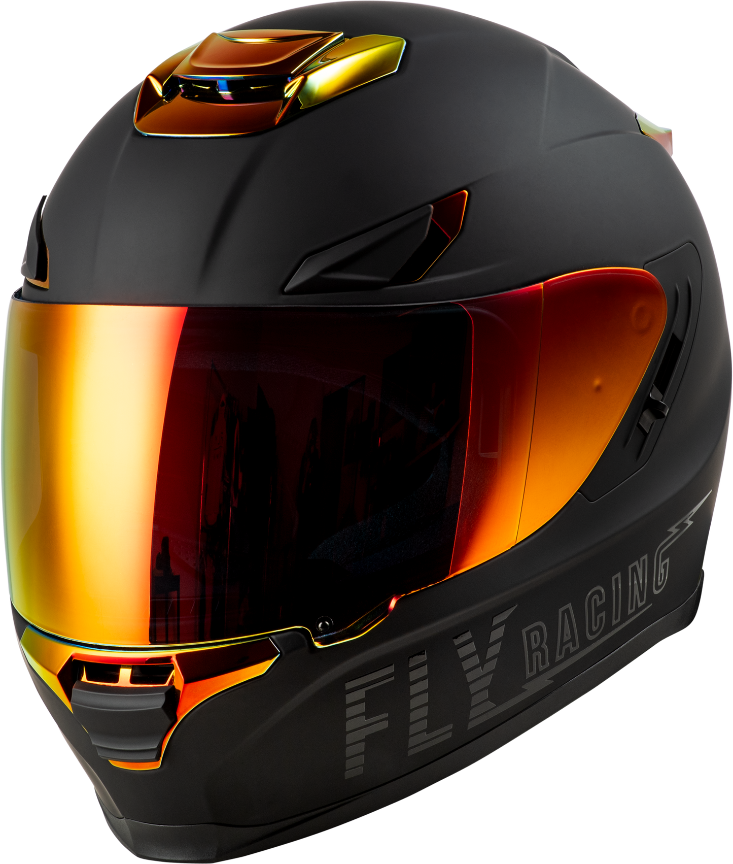Sentinel Recon Helmet Matte Black/Fire Chrome 2x