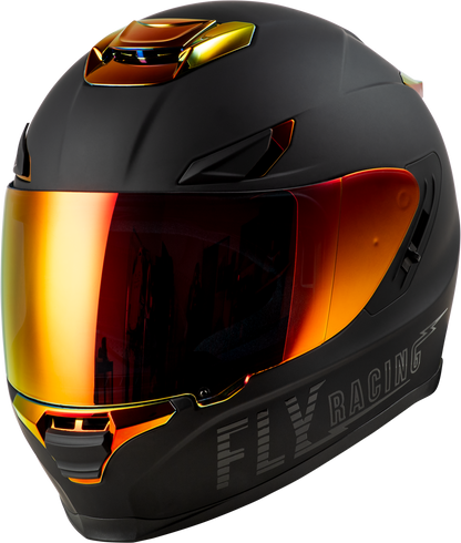 Sentinel Recon Helmet Matte Black/Fire Chrome Lg