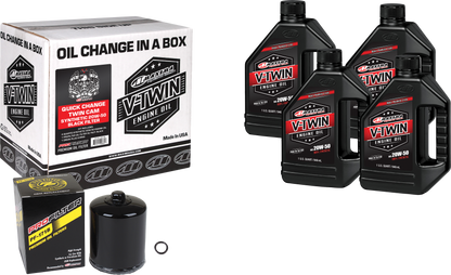 V Twin Syn Oil Change Kit Tc Black Filer