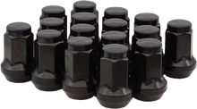 10mmx1.25 Tapered Lug Nuts Black 60  14mm Head 16/Pk