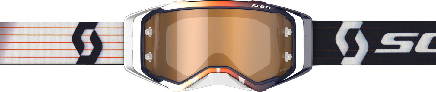 Prospect Goggle Blue/ White W/Gold Chrome Amp Works