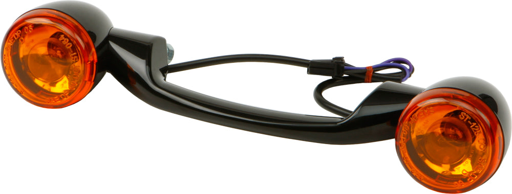Turnsignal Light Bar Black W/Amber Lenses