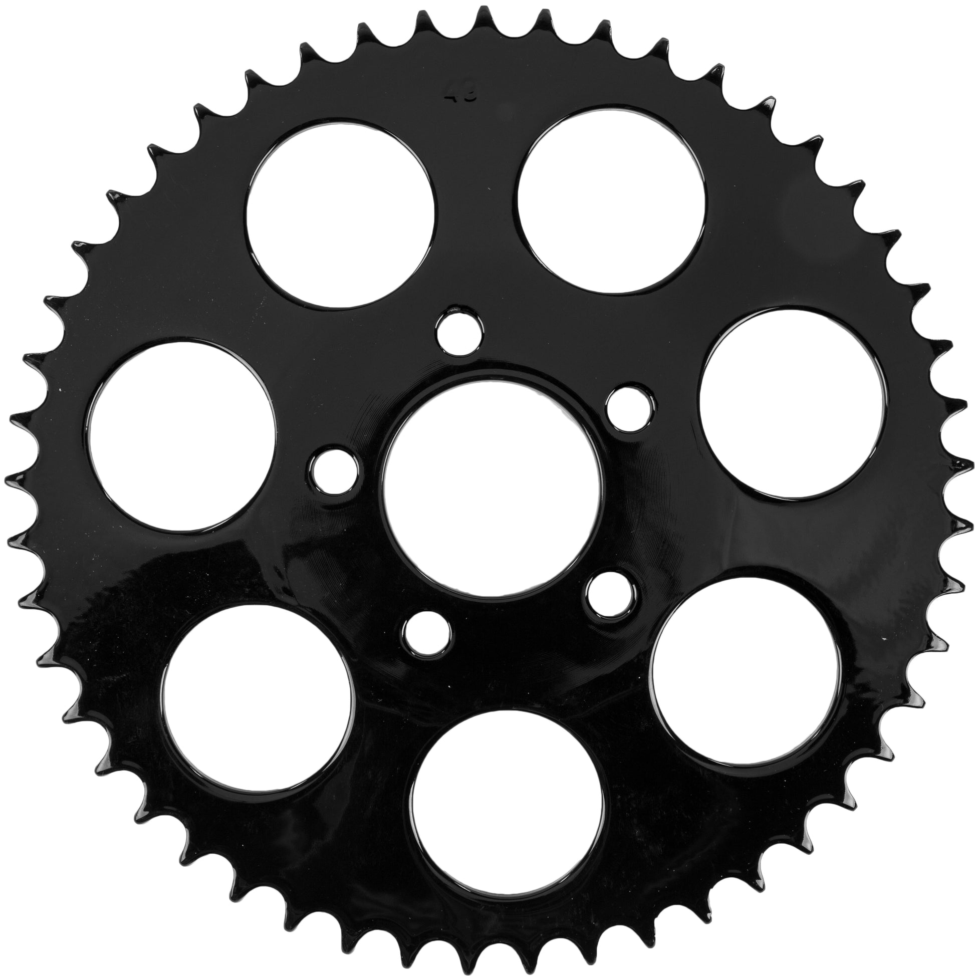 Gloss Black Rear Sprocket 49t Dished Big Twin 00 13