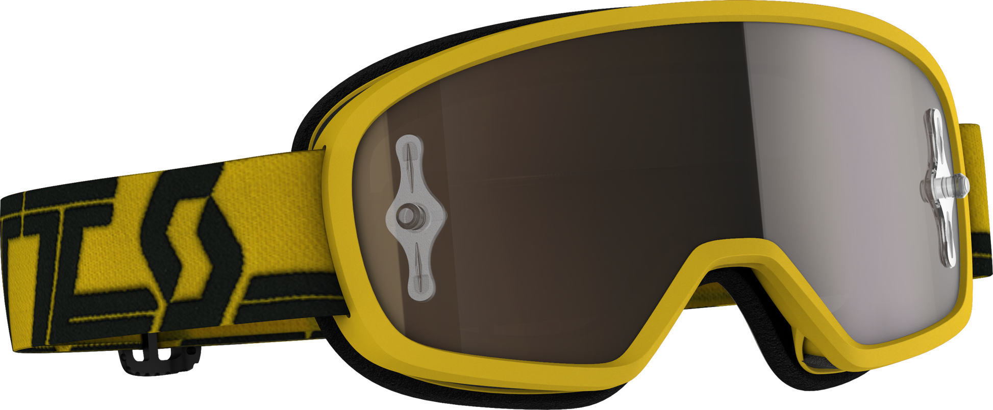 Youth Buzz Mx Pro Goggle Ylw/Blk W/Gold Chrome Works