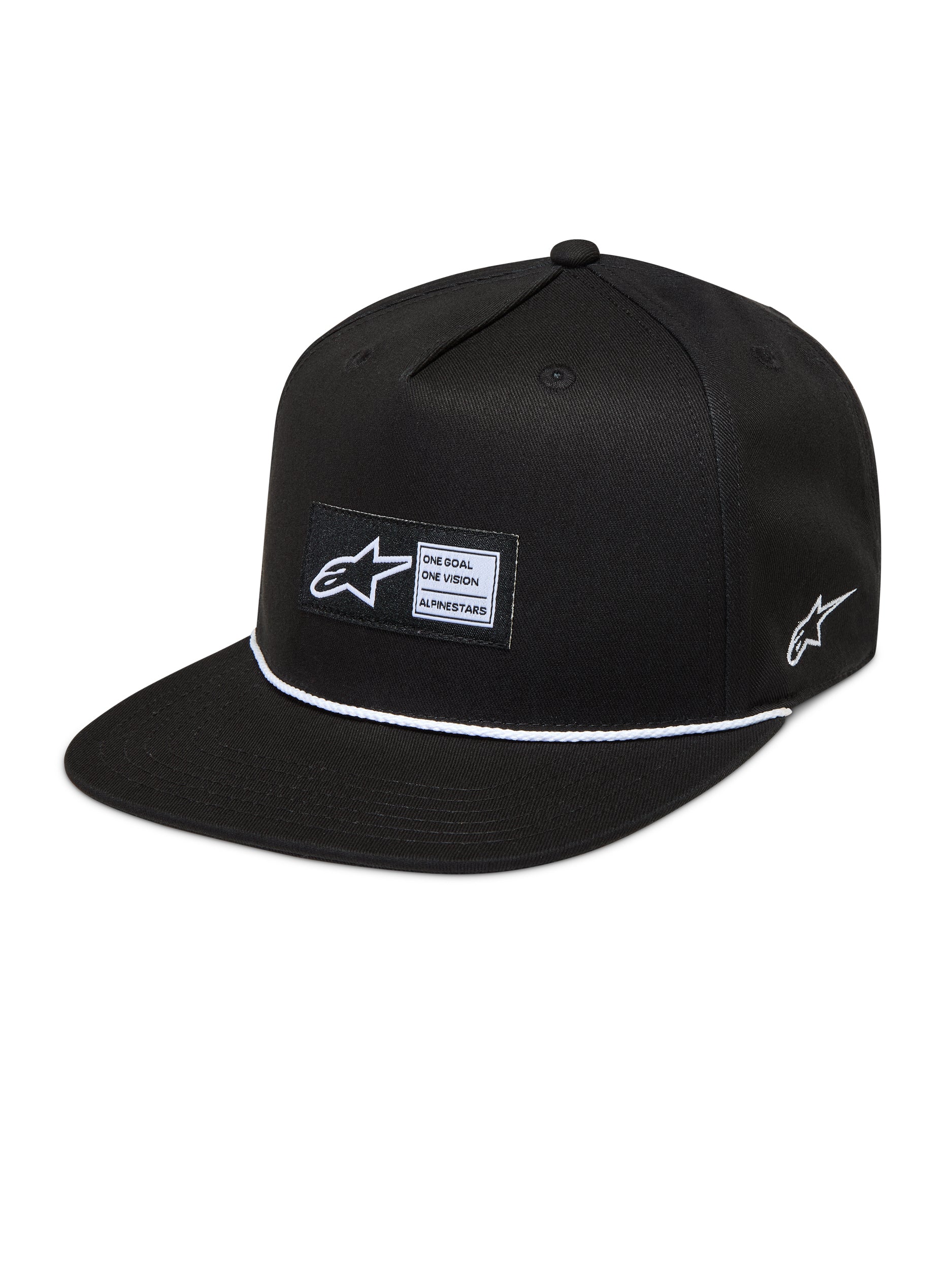 Label Snapback Hat Black