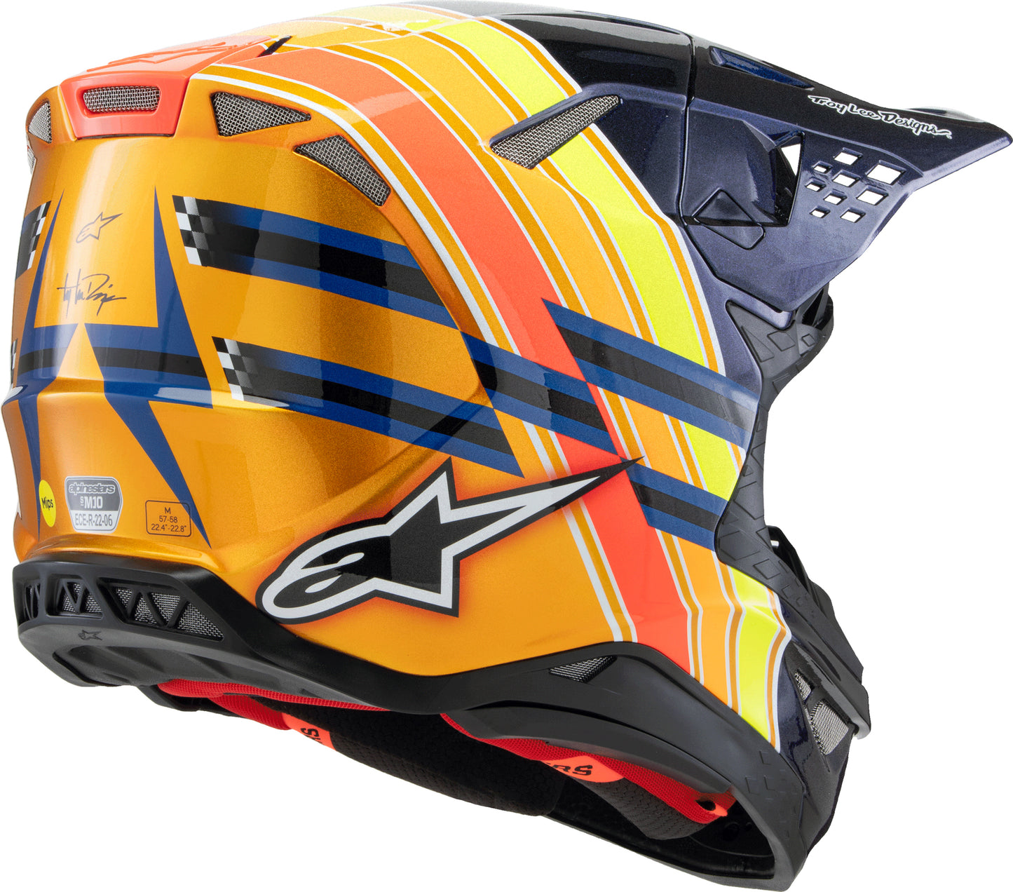 S M10 Tld Edition 25 Helmet Drk Blu/Org/Ylw Fluo/Red 2x