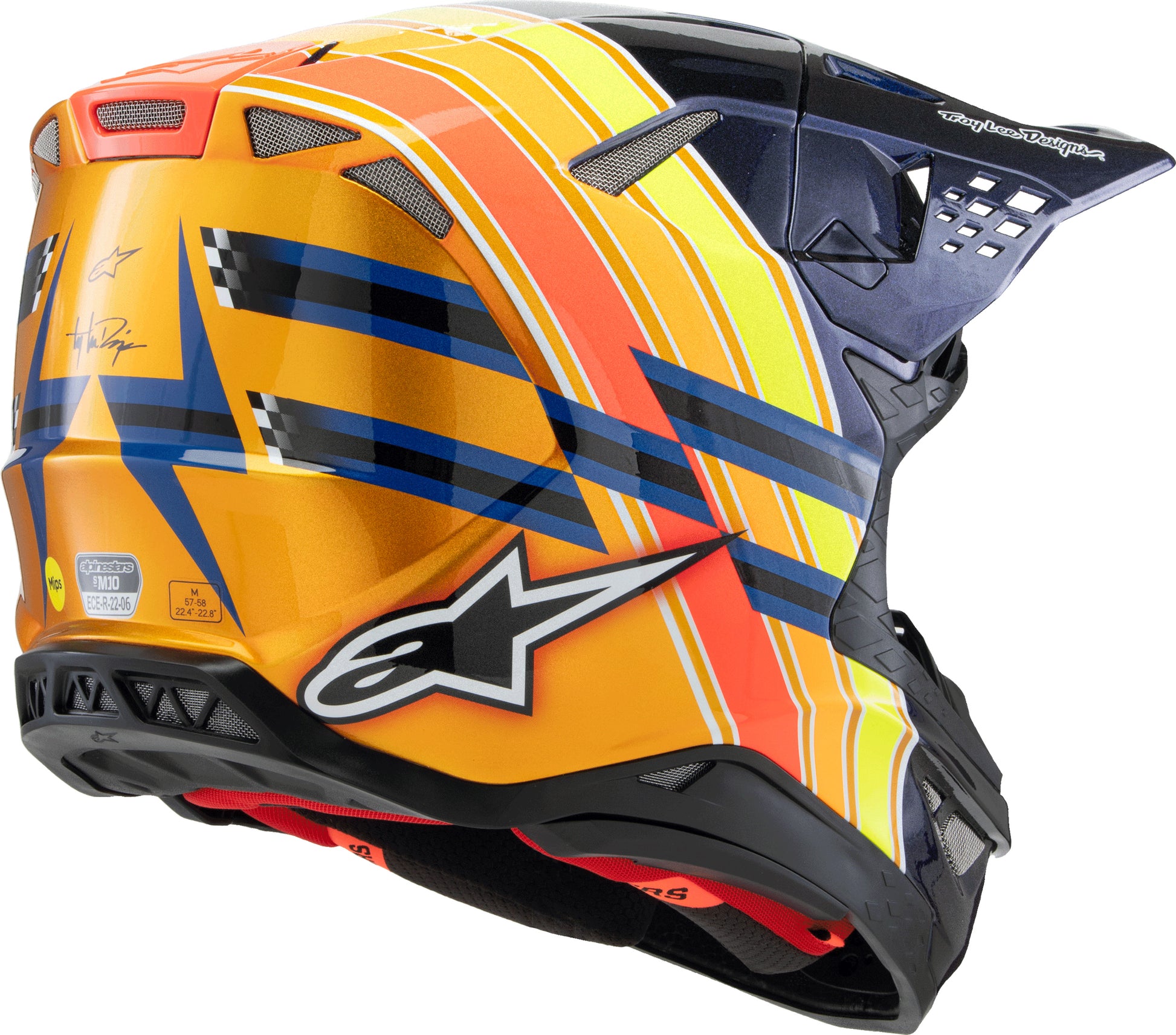 S M10 Tld Edition 25 Helmet Drk Blu/Org/Ylw Fluo/Red 2x