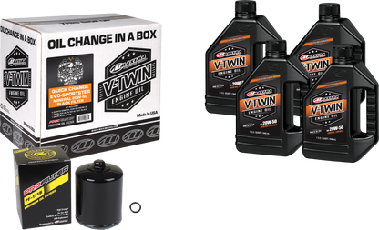 V Twin Oil Change Kit Evo Mineral Black Filer