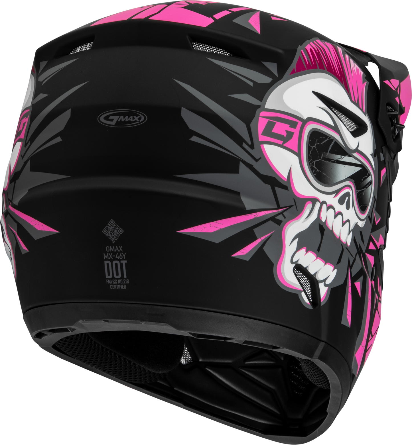 Youth Mx 46y Unstable Helmet Matte Black/Pink Ym