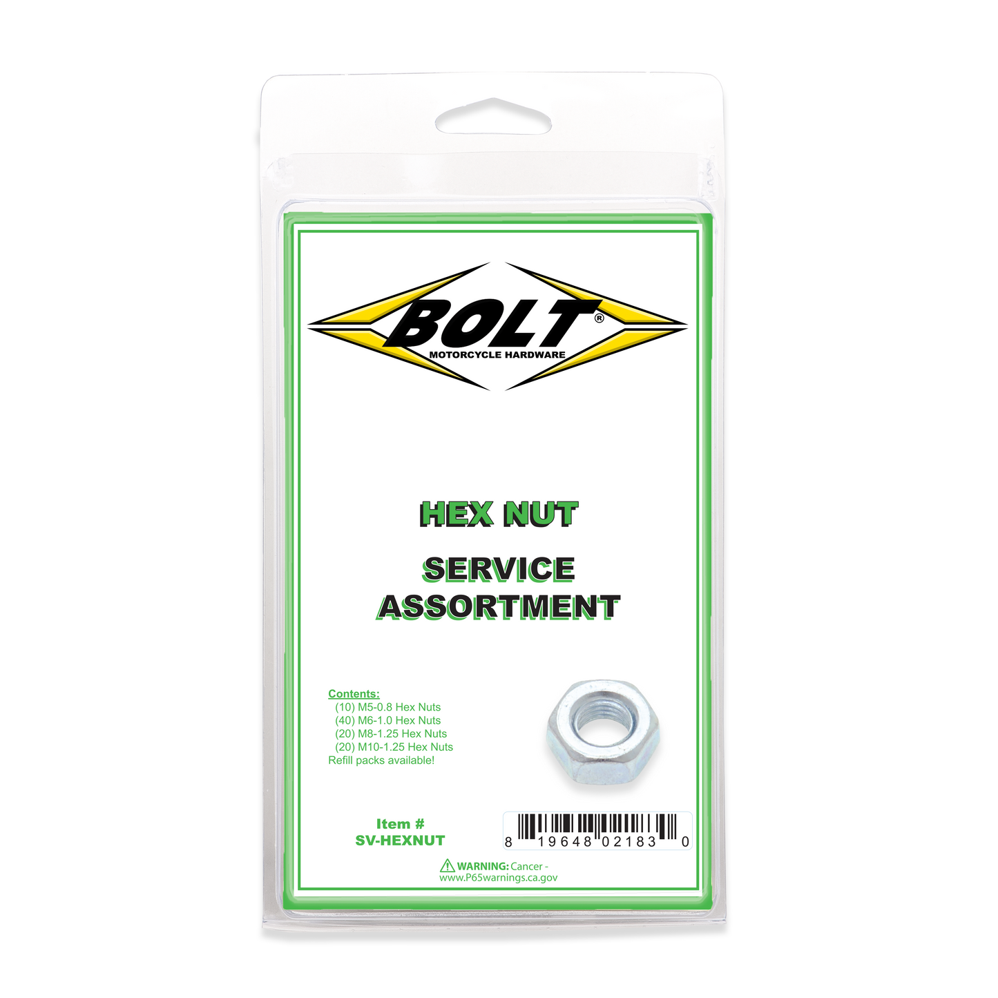 Hex Nut Assortment 90 Piece Kit