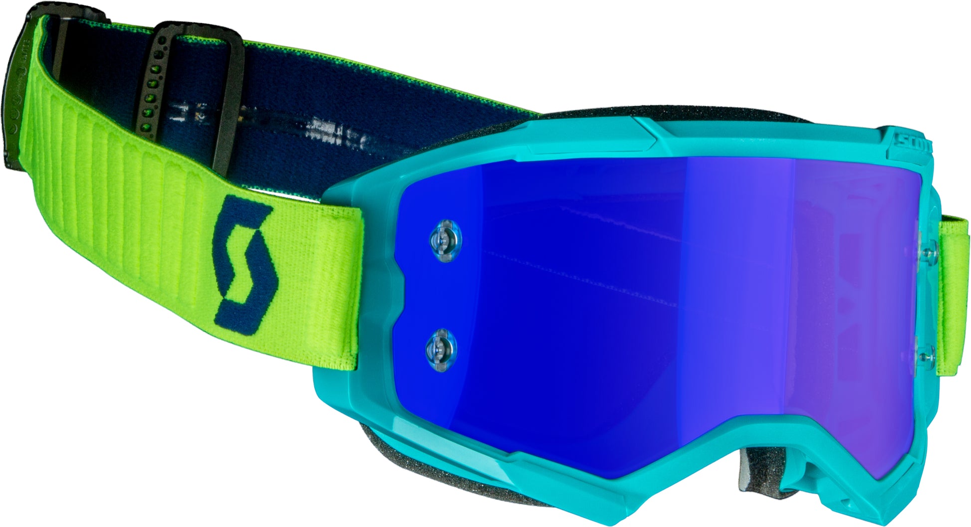 Fury Goggle Teal Blue/Neon Ylw Electric Blue Chrome Works