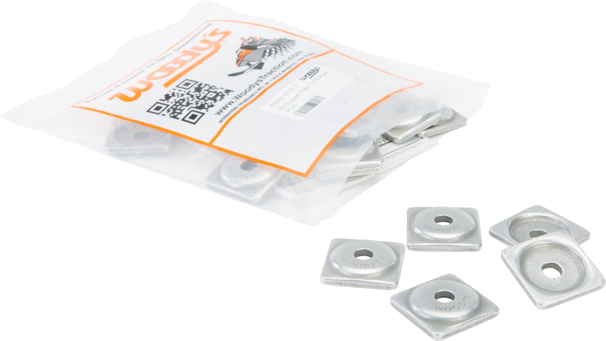 Digger Support Plates Square Alum. 5/16" 24/Pk