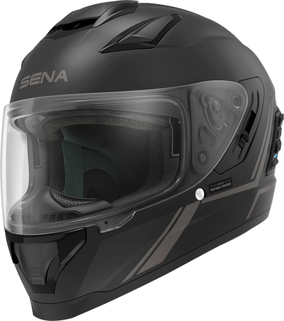 Stryker Full Face Helmet With Mesh Intercom Matte Black Md