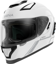Stryker Full Face Helmet With Mesh Intercom Gloss White 2x
