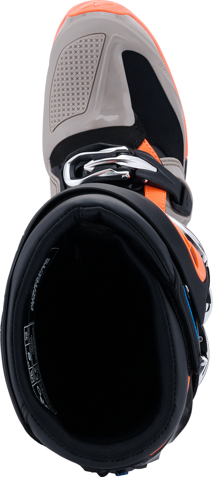 Tech 7 Enduro Blk/Warm Gry/Orange Fluo 12