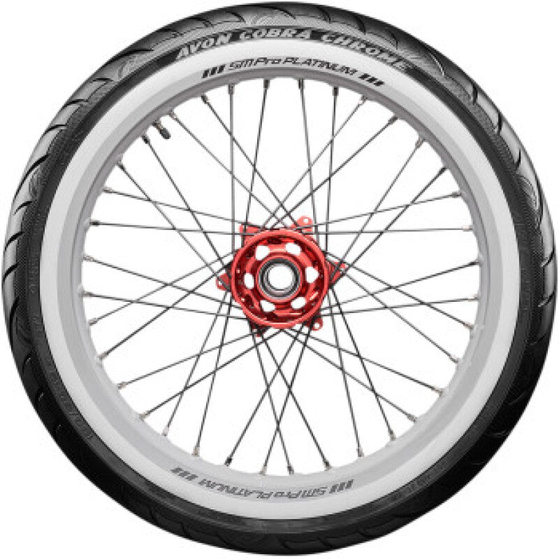 Avon Cobra Chrome AV92 White Sidewall Rear Tire - MU85B16 77H 1DK