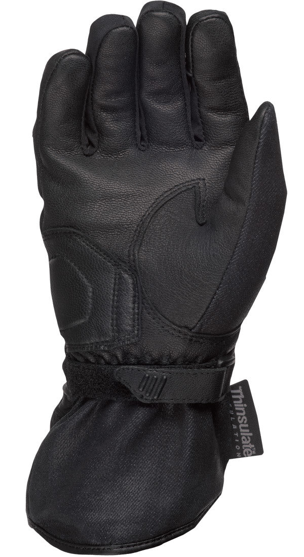 Women's Black Rose Gloves Black Lg