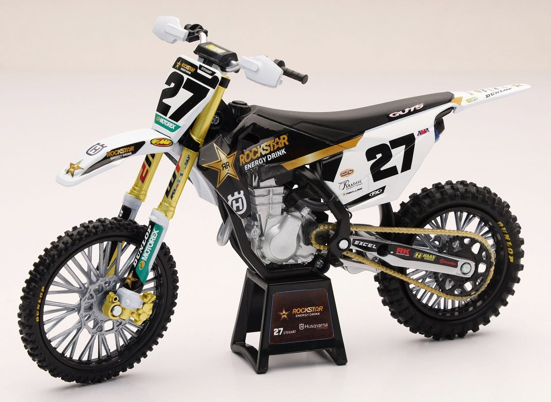 1:12 Scale Rockstar Husqvarna Team Fc450 Malcolm Stewart #27
