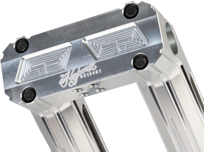 H/D Billet Risers 10" Raw Kickback