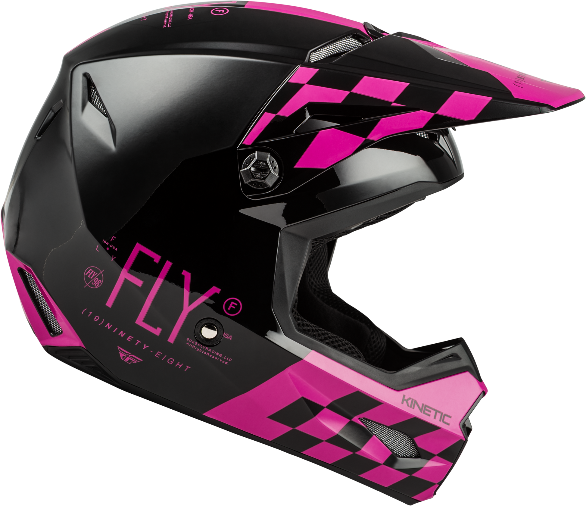 Kinetic Lite Rival Helmet Gloss Black/Pink Lg