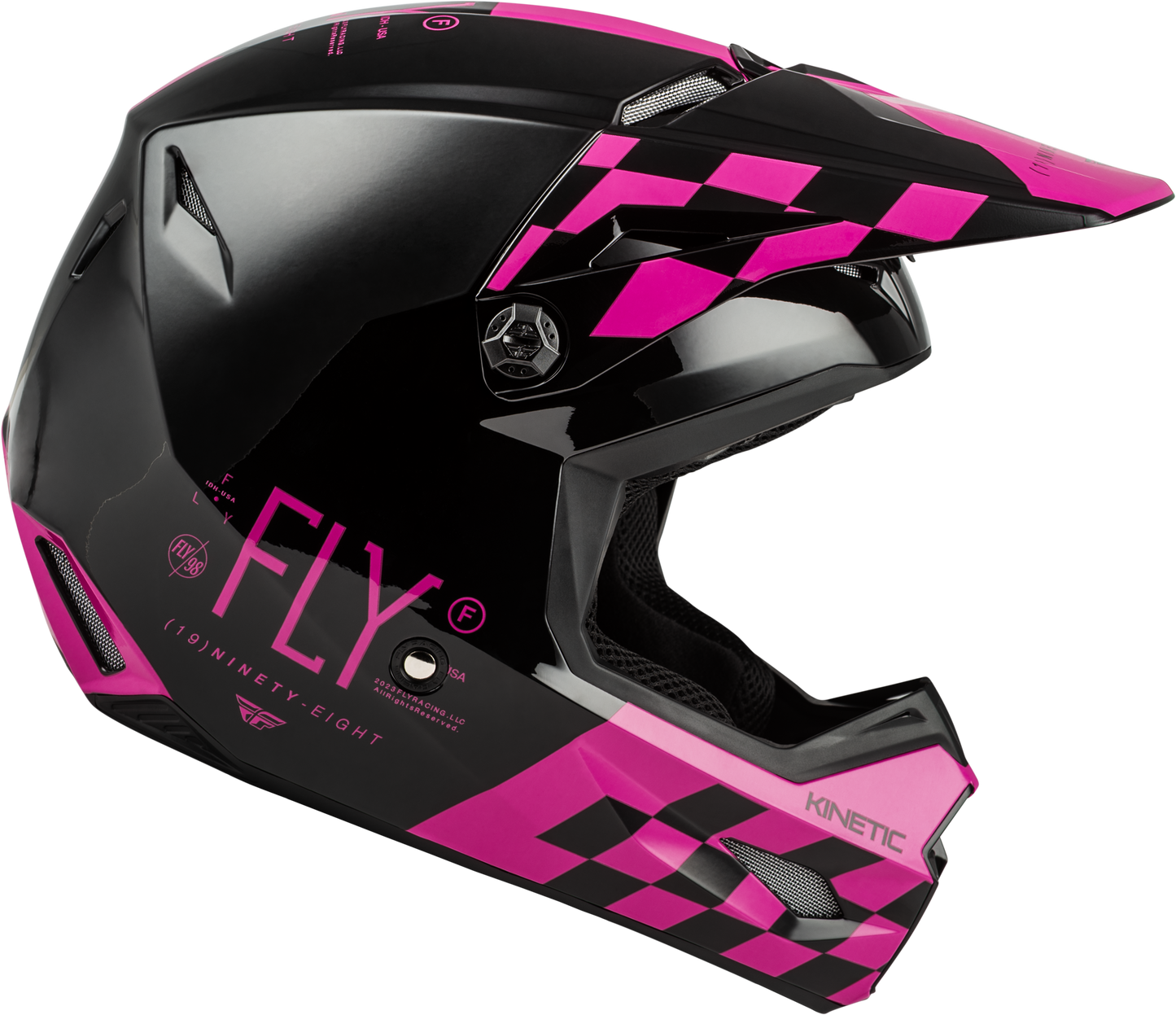 Kinetic Lite Rival Helmet Gloss Black/Pink Md