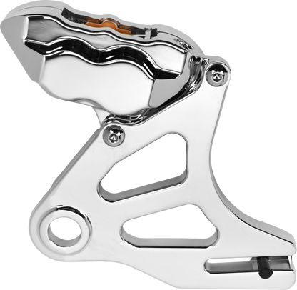 4 Pist Rear Caliper Kit Chrome St 18 Up