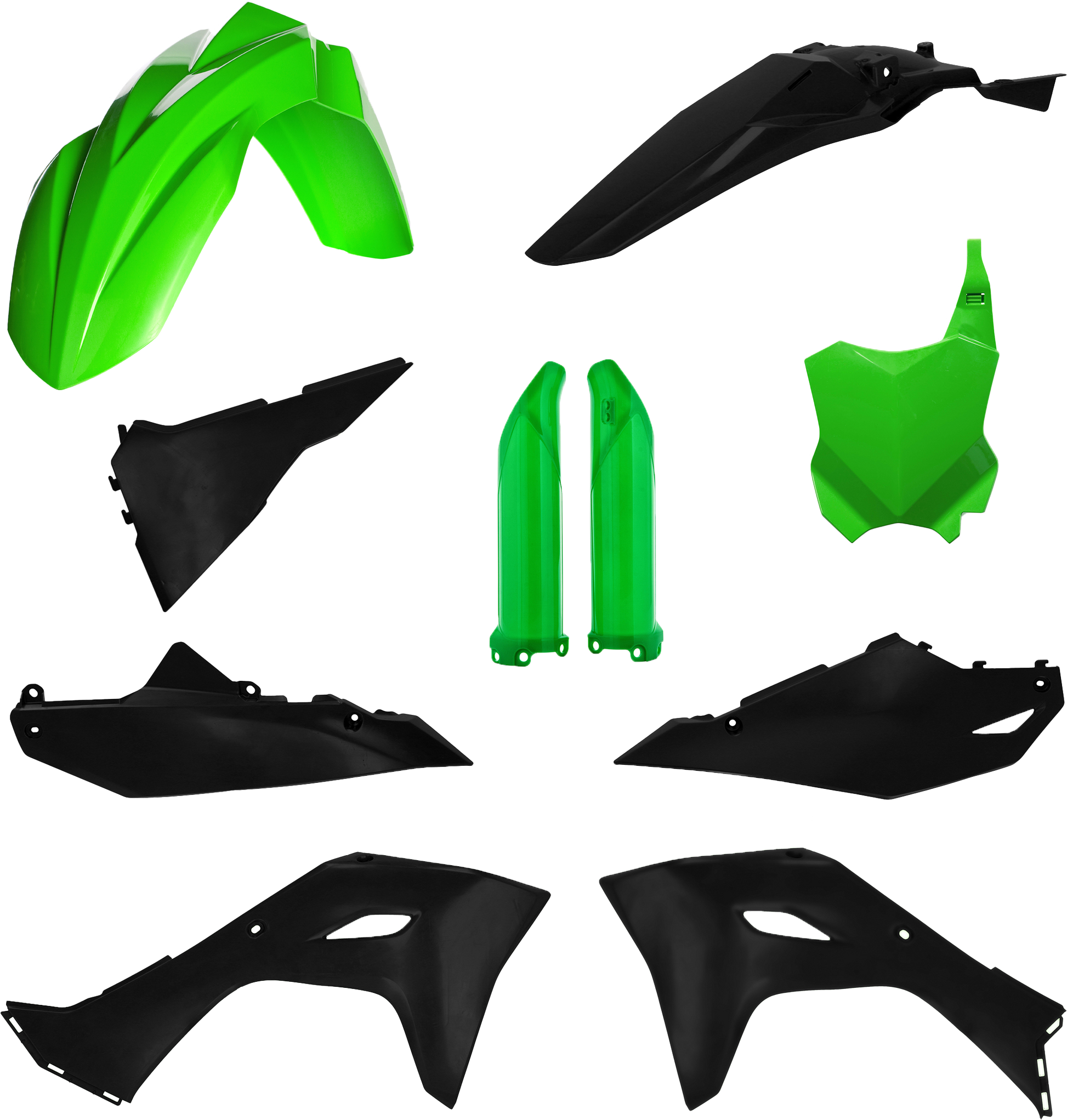 Full Plastic Kit Kaw Green/Black
