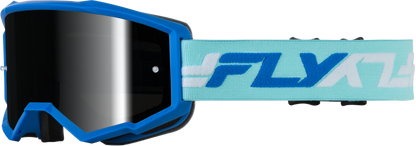 Youth Zone Goggle Blue/White W/ Black Mirror/Smoke Lens