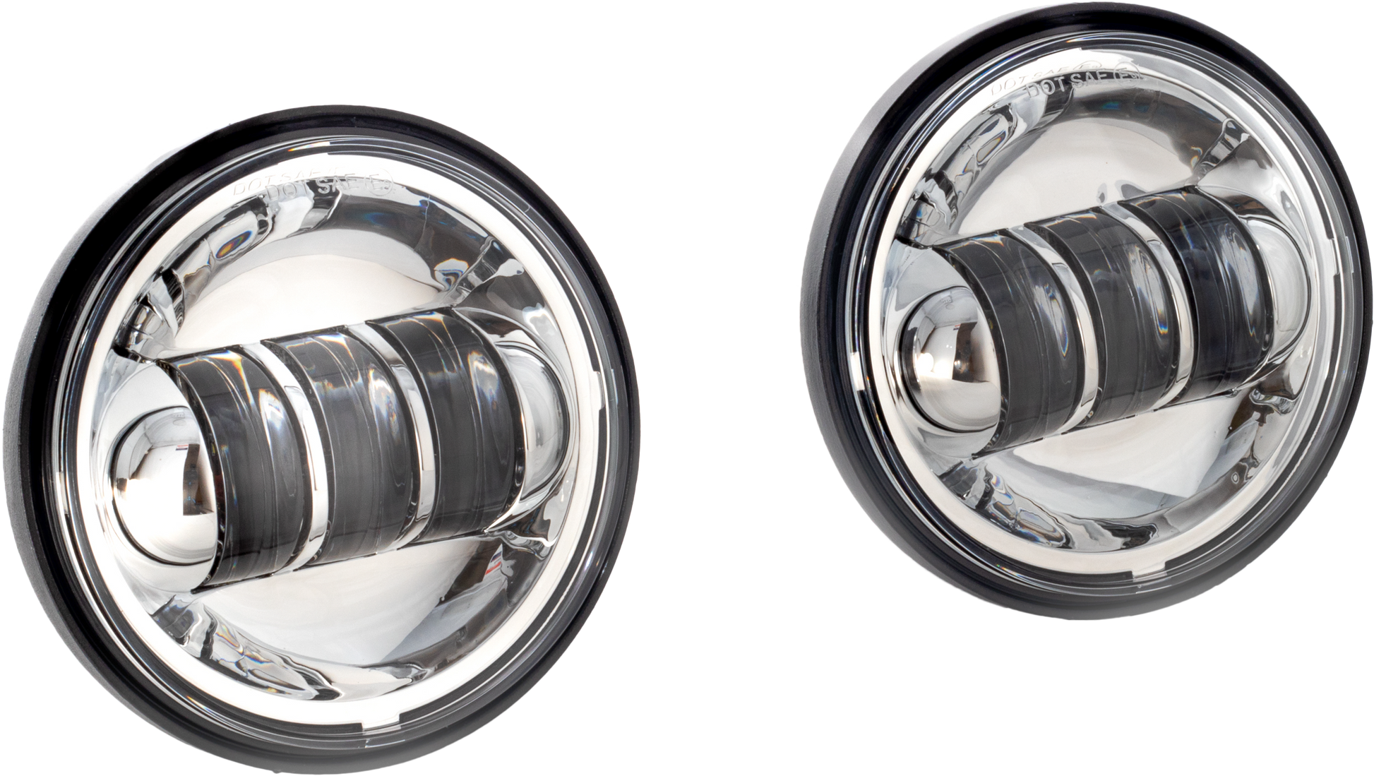 4.5" Led Passing Lights Chrome