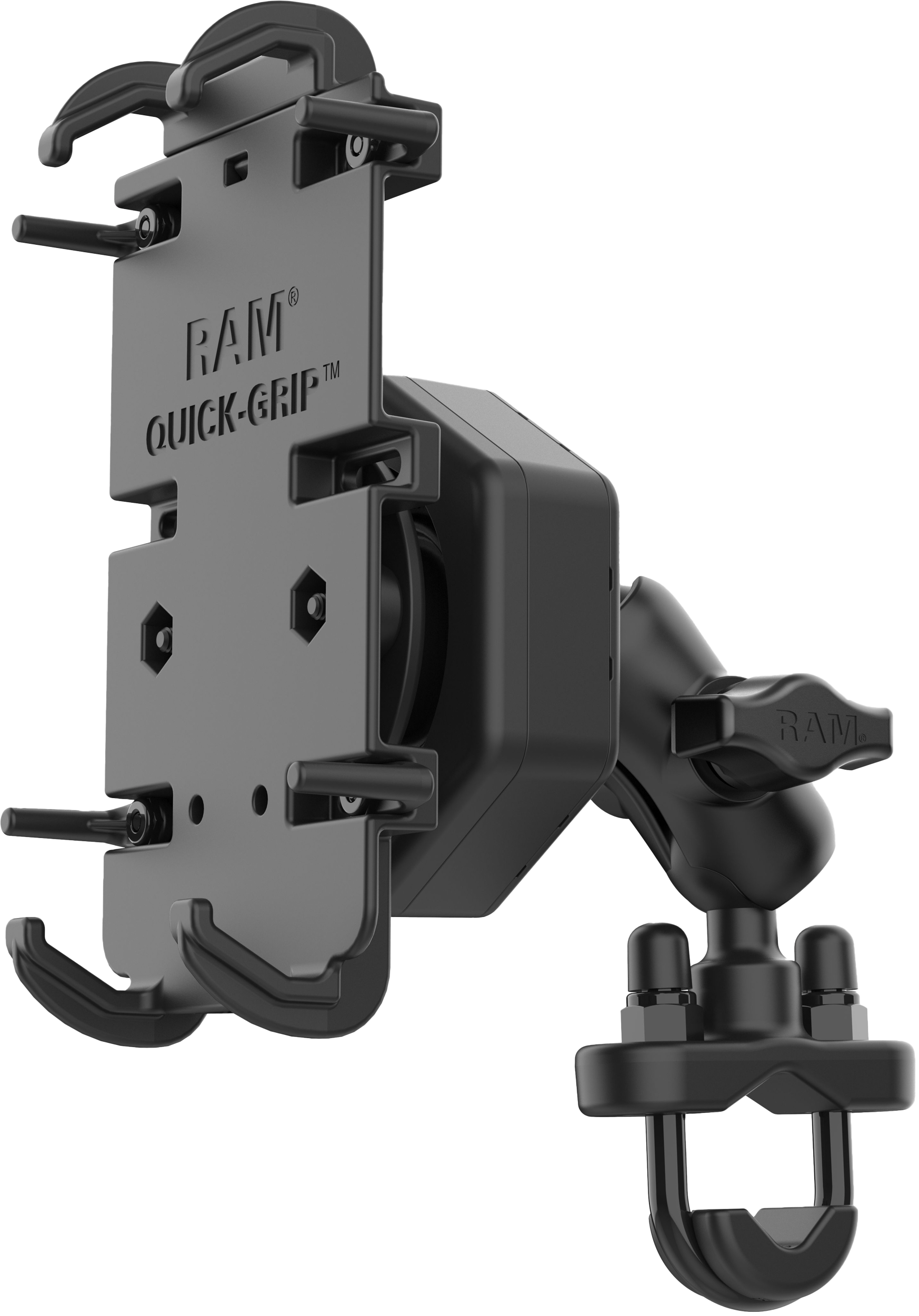 Quick Grip Xl Phone Mount Vibe Safe & U Bolt Base Short